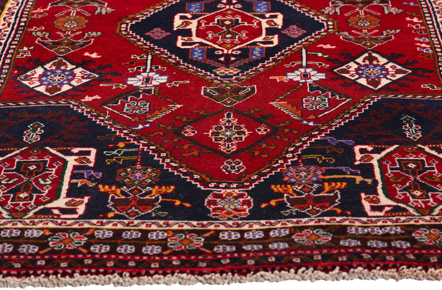 3 x 5 - Red Vintage Qashqai Rug - 61422