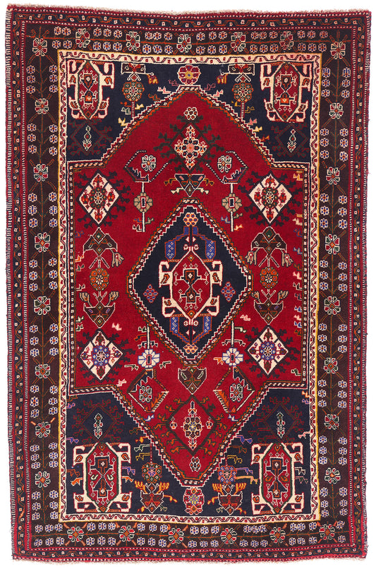 3 x 5 - Red Vintage Qashqai Rug - 61422