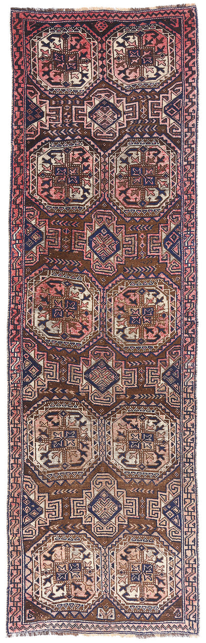 4 x 12 - Brown Antique Shiraz Rug - 61423