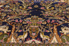 5 x 6 - Navy Blue Vintage Persian Qum Rug - 61424