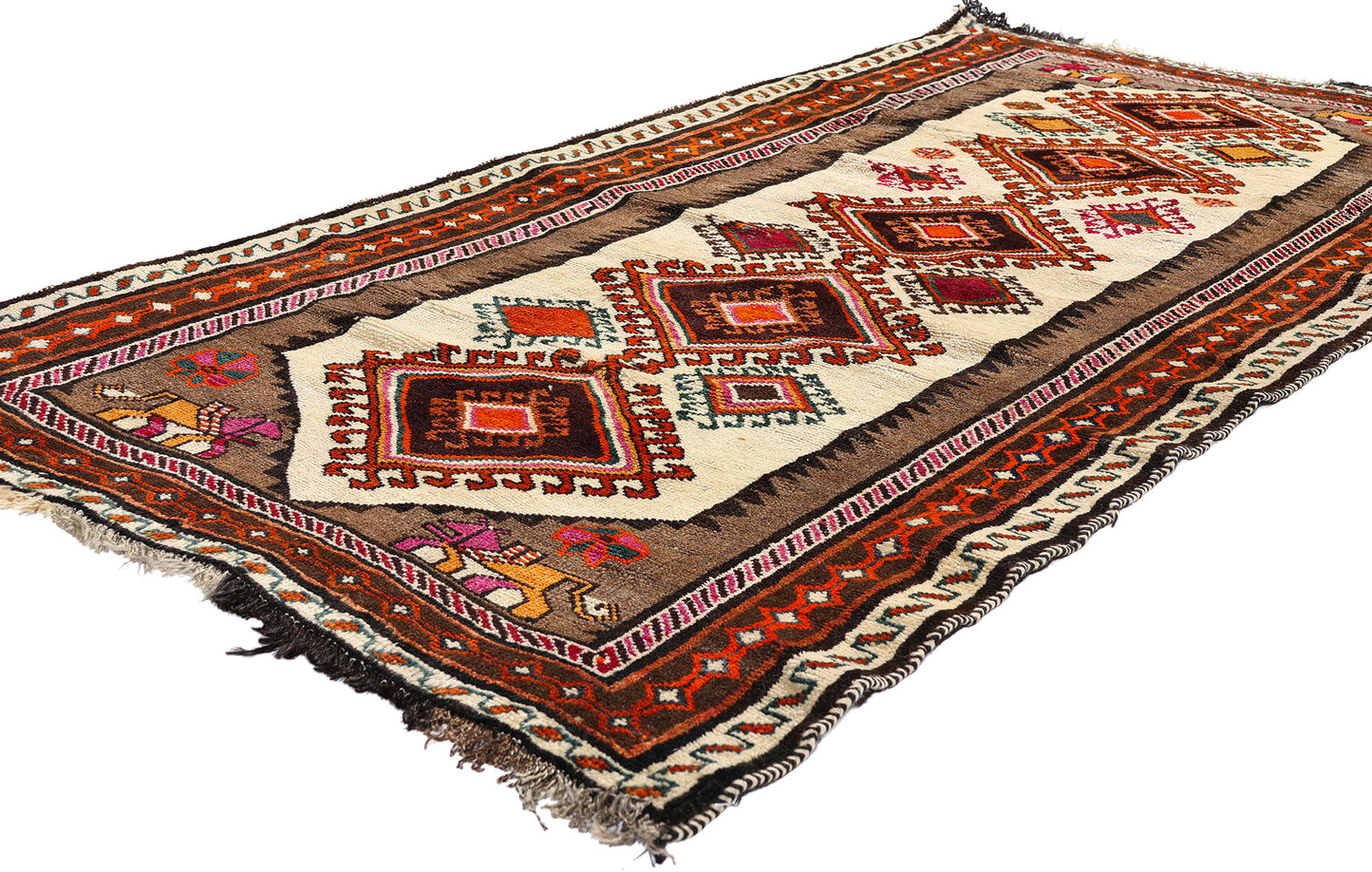 4 x 7 - Ivory Vintage Shiraz Rug - 61429