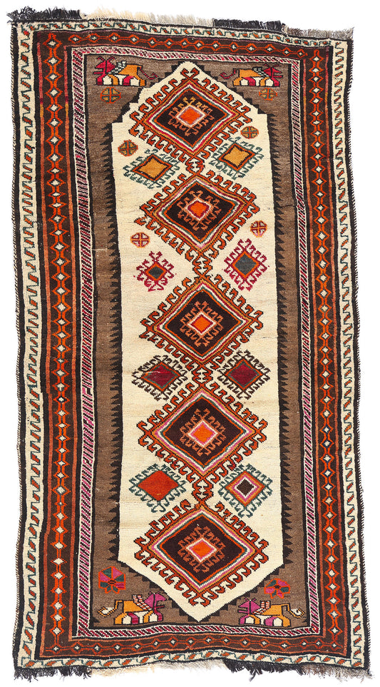 4 x 7 - Ivory Vintage Shiraz Rug - 61429