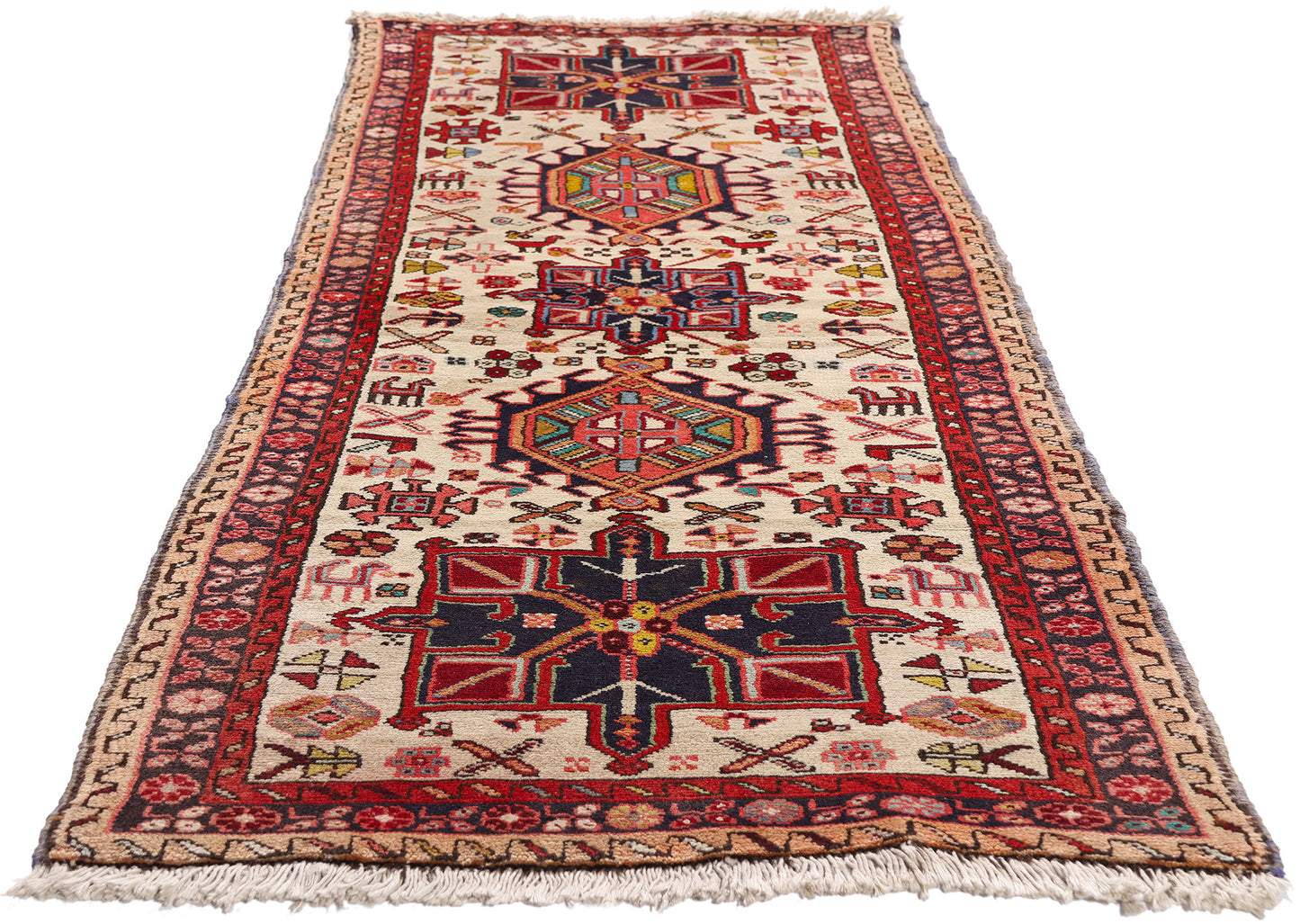 2 x 6 - Ivory Vintage Heriz Rug - 61438