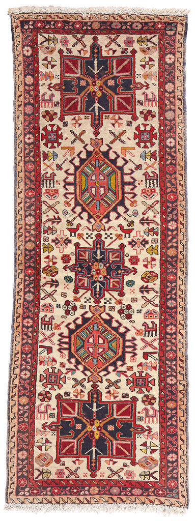 2 x 6 - Ivory Vintage Heriz Rug - 61438