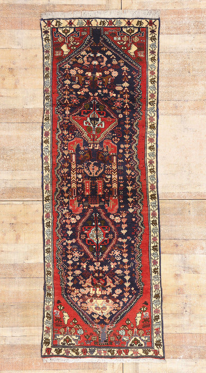 3 x 8 - Navy Blue Vintage  Rug - 61439