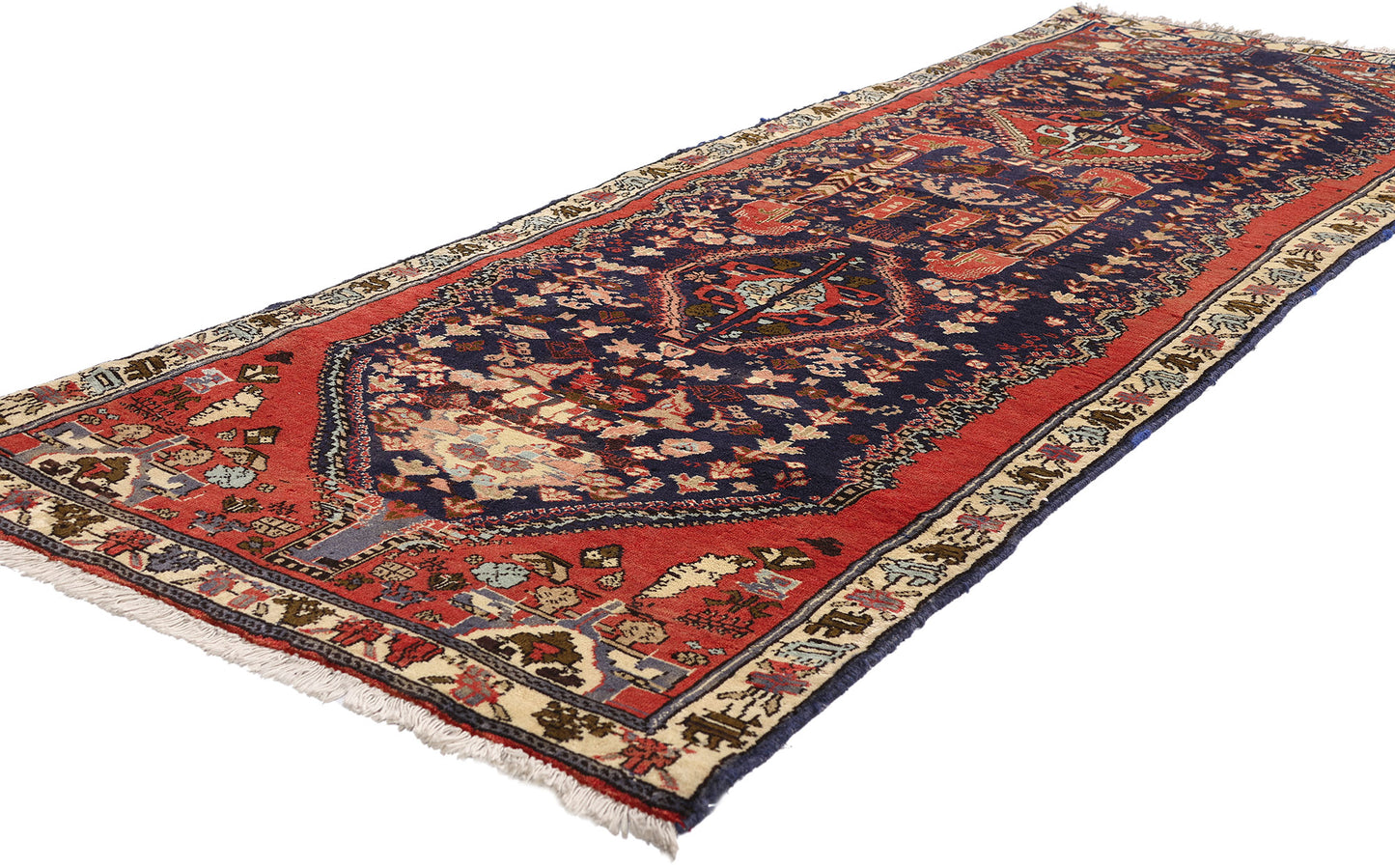 3 x 8 - Navy Blue Vintage  Rug - 61439