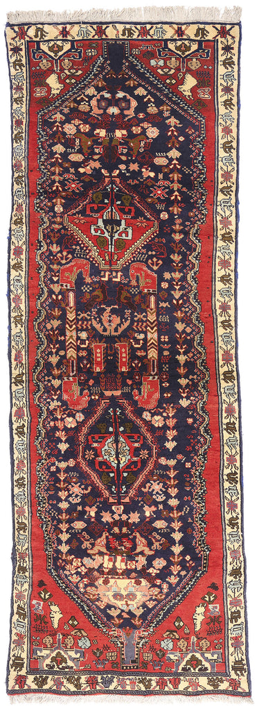 3 x 8 - Navy Blue Vintage  Rug - 61439