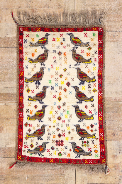 3 x 4 - Ivory Vintage Gabbeh Rug - 61440