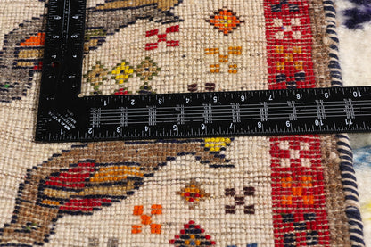 3 x 4 - Ivory Vintage Gabbeh Rug - 61440