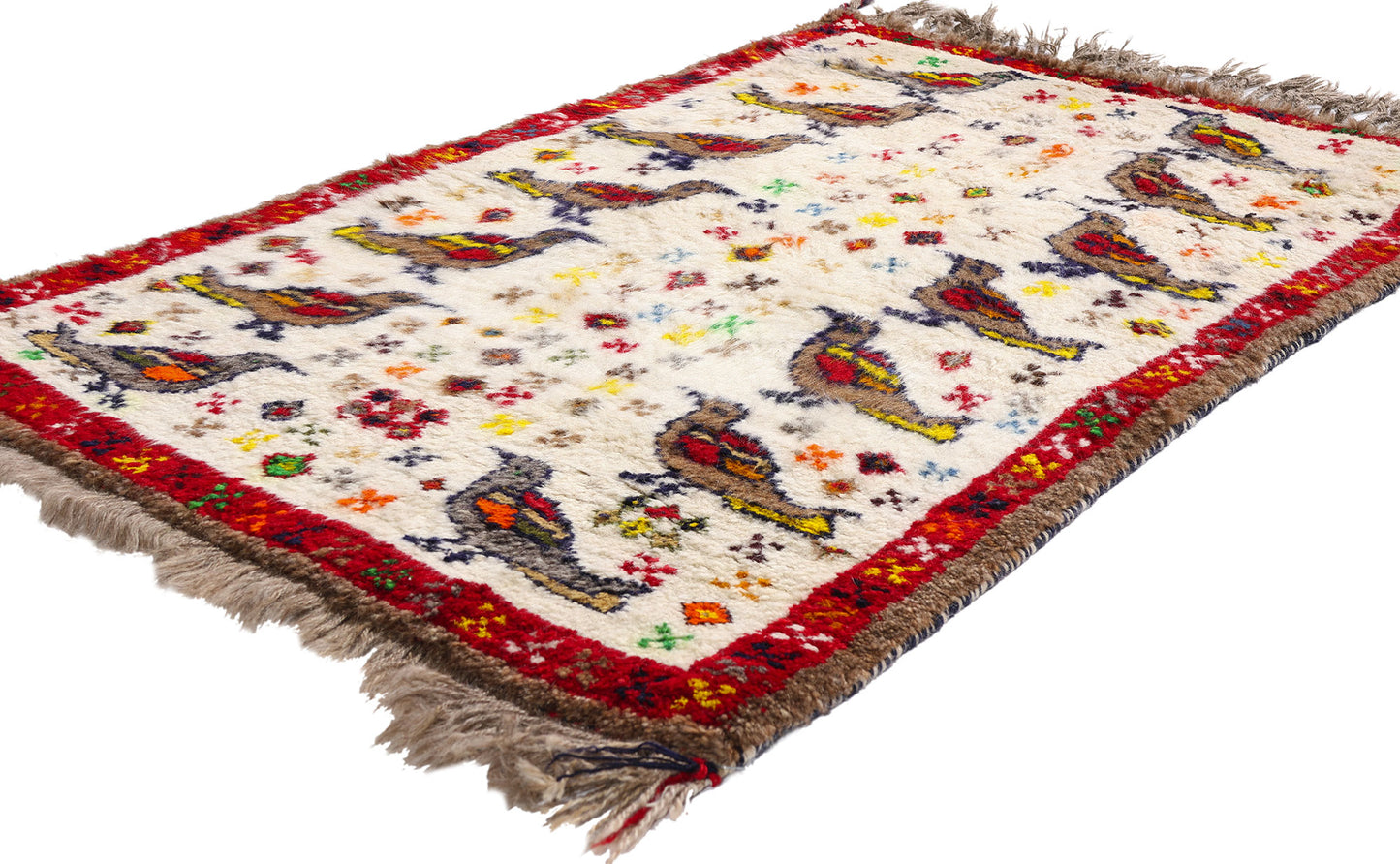 3 x 4 - Ivory Vintage Gabbeh Rug - 61440