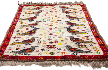 3 x 4 - Ivory Vintage Gabbeh Rug - 61440