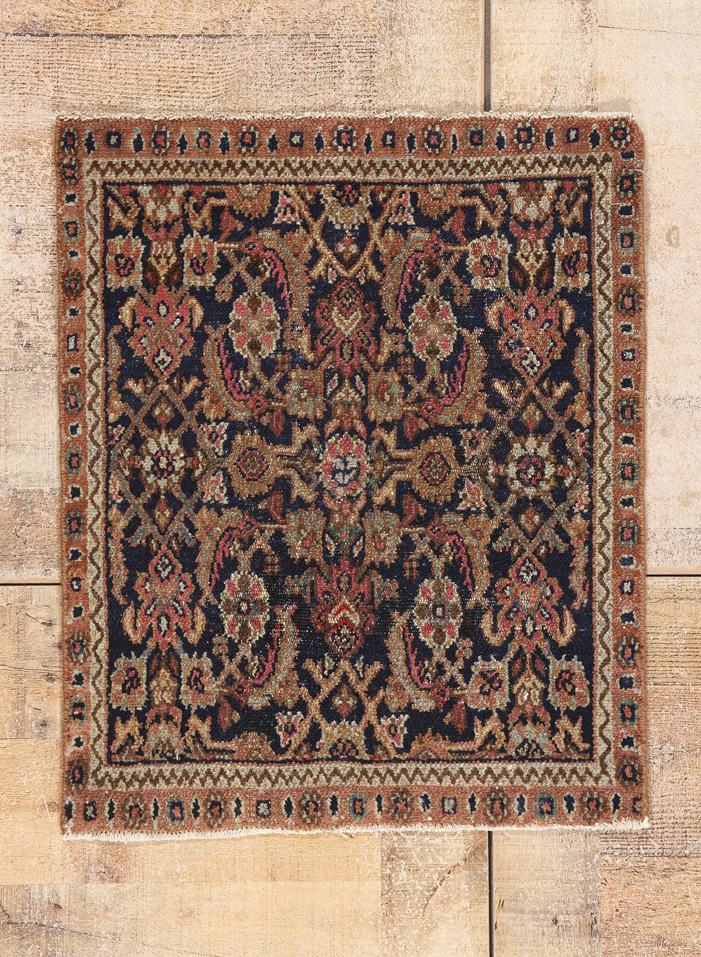 2 x 2 - Navy Blue Antique Malayer Rug - 61442
