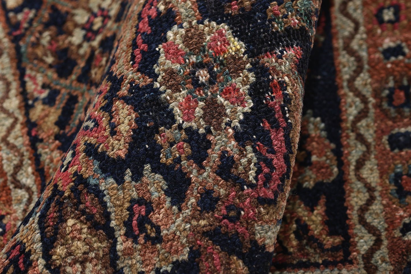 2 x 2 - Navy Blue Antique Malayer Rug - 61442