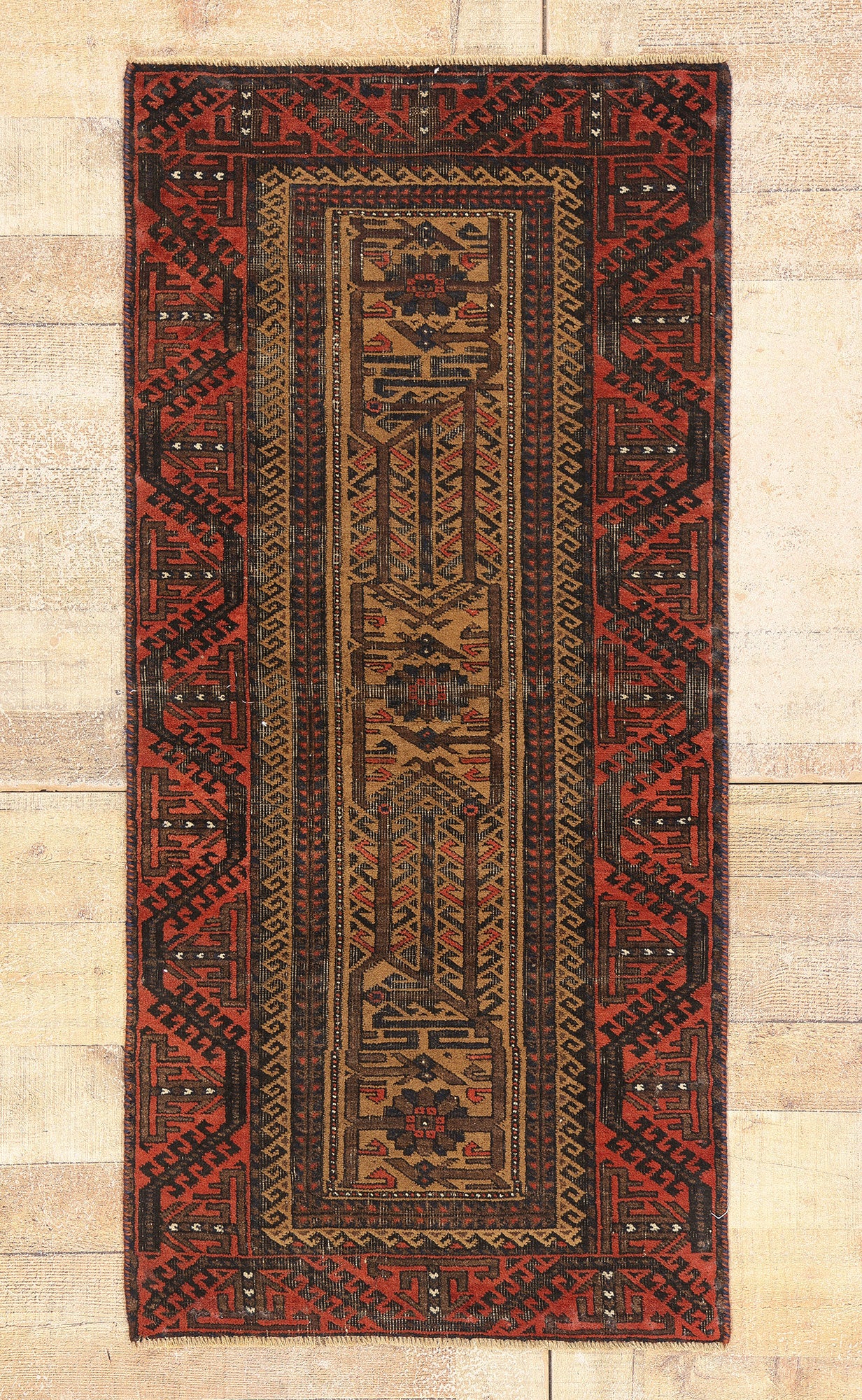 2 x 5 - Taupe Antique Turkoman Rug - 61444