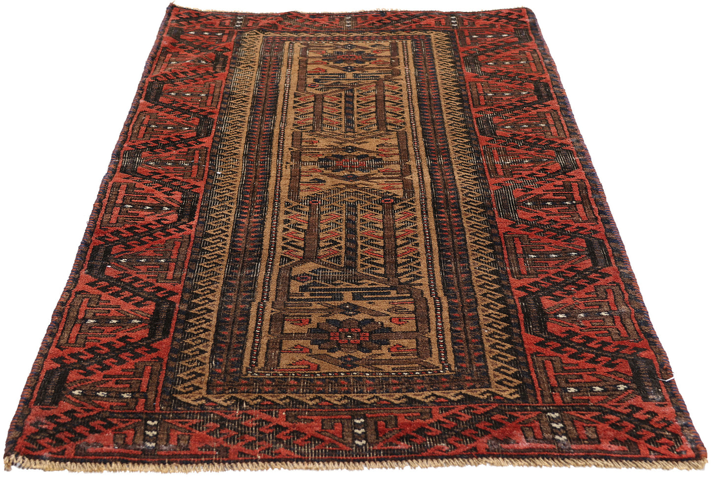2 x 5 - Taupe Antique Turkoman Rug - 61444