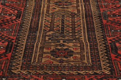 2 x 5 - Taupe Antique Turkoman Rug - 61444