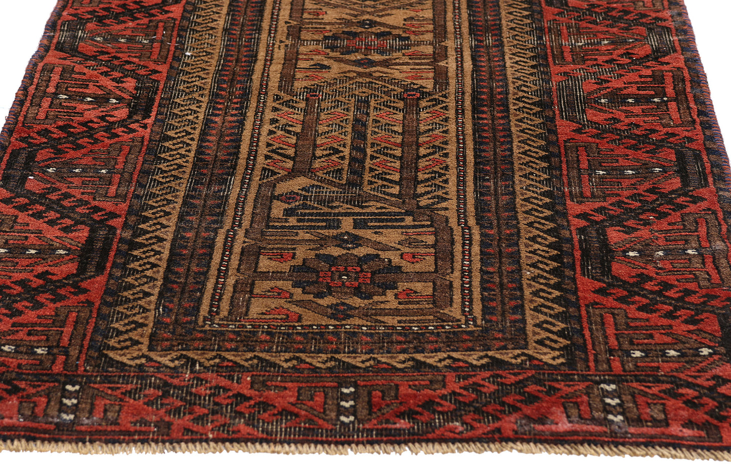 2 x 5 - Taupe Antique Turkoman Rug - 61444