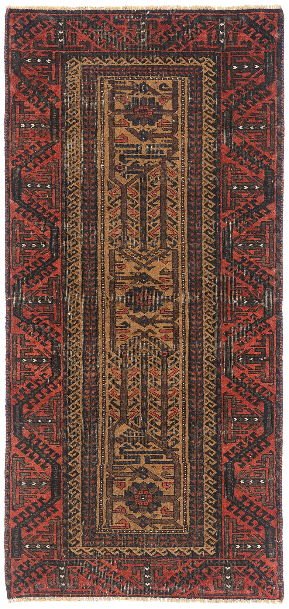 2 x 5 - Taupe Antique Turkoman Rug - 61444