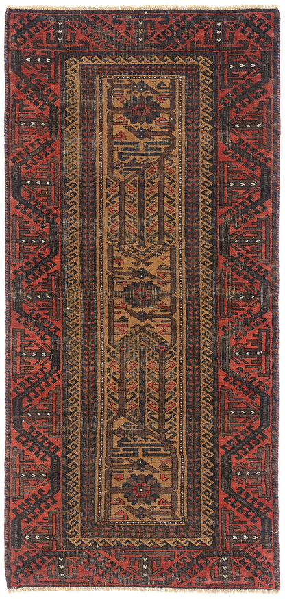 2 x 5 - Taupe Antique Turkoman Rug - 61444