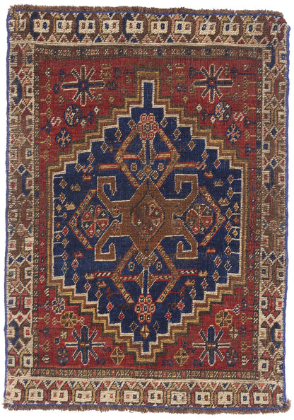 2 x 3 Red Antique Persian Shiraz Rug 61451