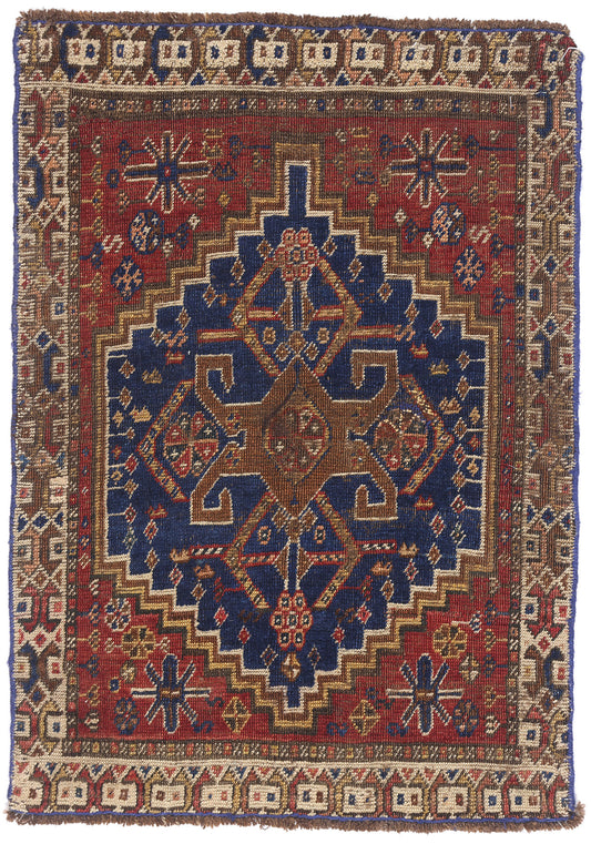2 x 3 Red Antique Persian Shiraz Rug 61451