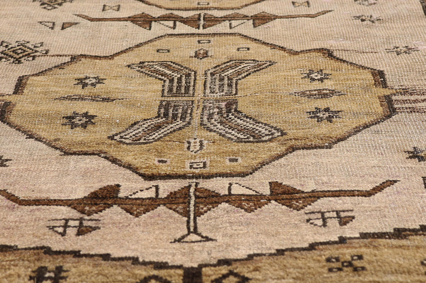 3 x 6 - Beige Vintage Persian Shiraz Rug - 61452