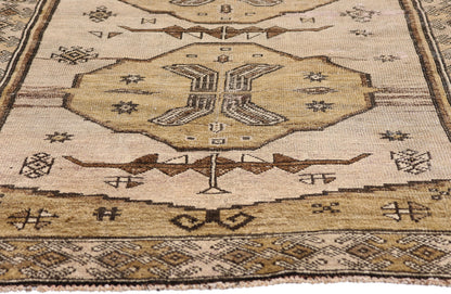 3 x 6 - Beige Vintage Persian Shiraz Rug - 61452