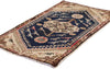 1 x 3 Navy Blue Antique Persian Hamadan Rug 61454