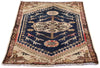 1 x 3 Navy Blue Antique Persian Hamadan Rug 61454