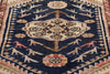 1 x 3 Navy Blue Antique Persian Hamadan Rug 61454