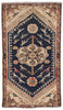 1 x 3 Navy Blue Antique Persian Hamadan Rug 61454