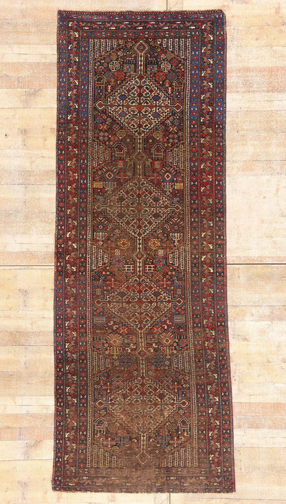 4 x 10 - Brown Antique Shiraz Rug - 61455