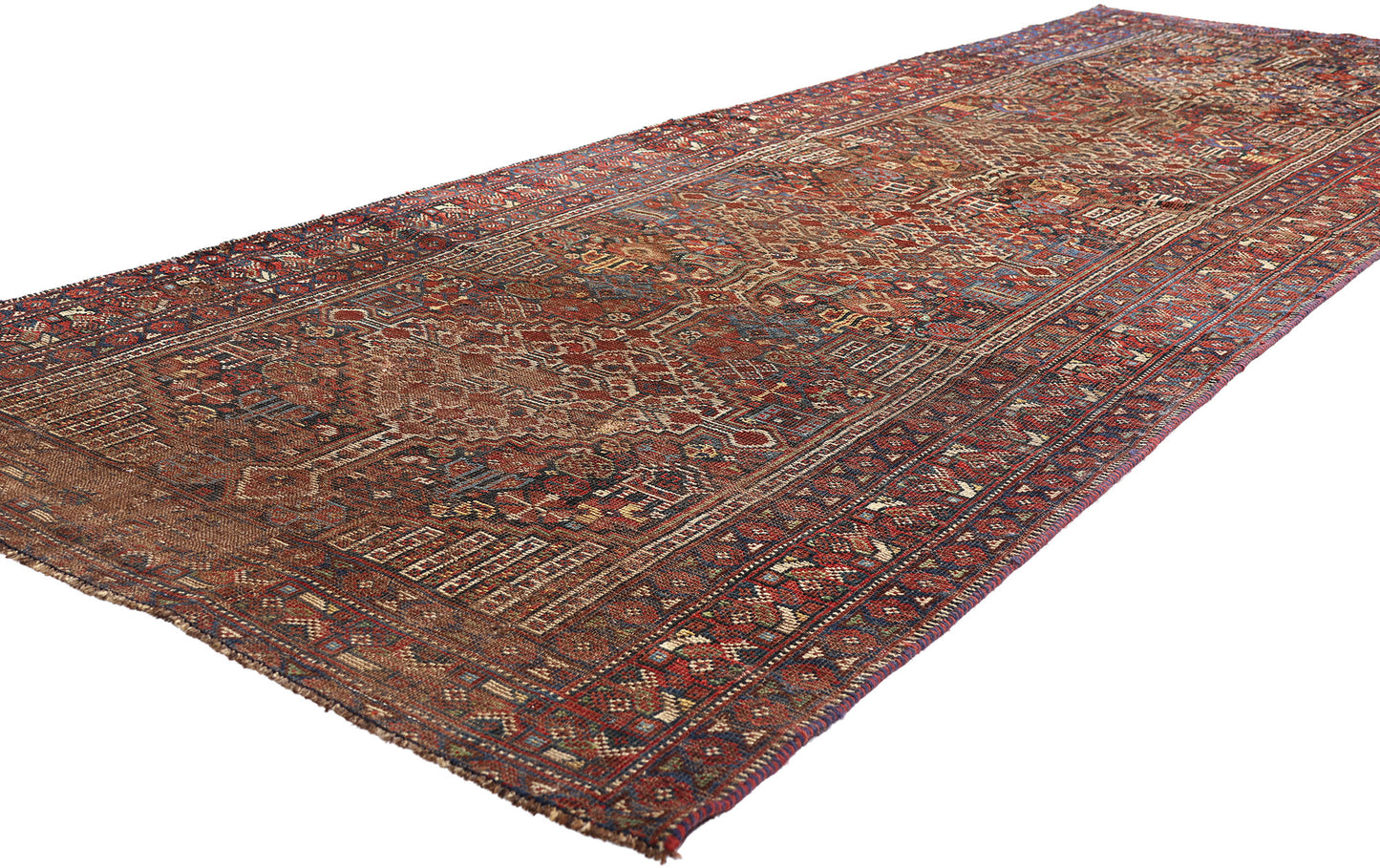 4 x 10 - Brown Antique Shiraz Rug - 61455