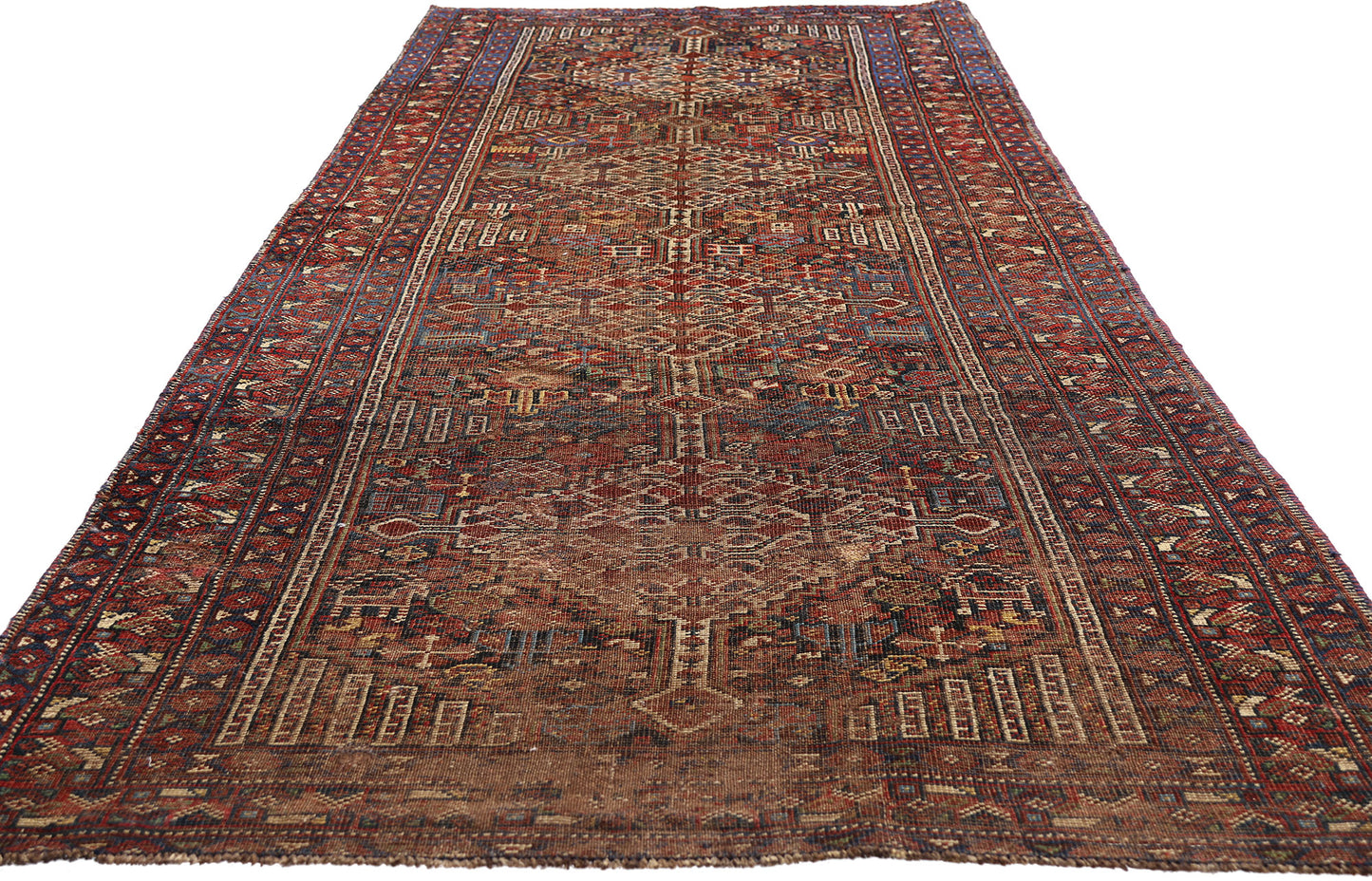 4 x 10 - Brown Antique Shiraz Rug - 61455