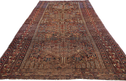 4 x 10 - Brown Antique Shiraz Rug - 61455