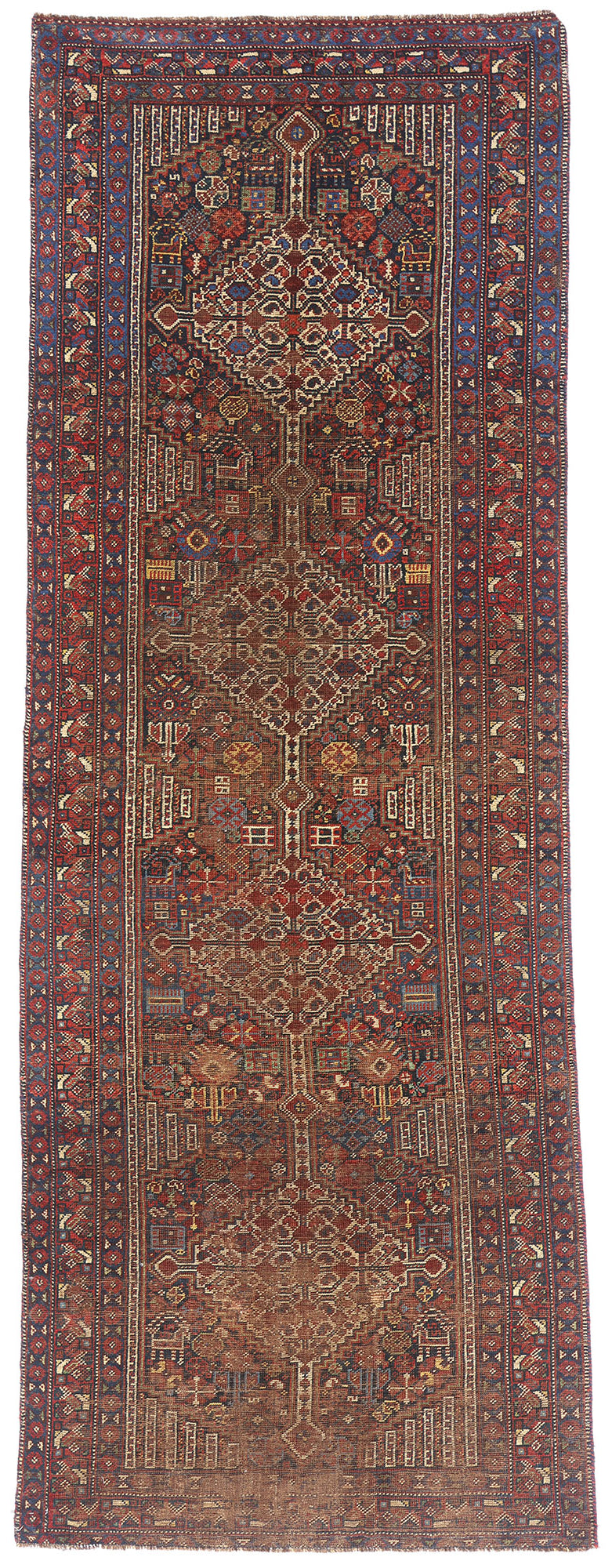 4 x 10 - Brown Antique Shiraz Rug - 61455