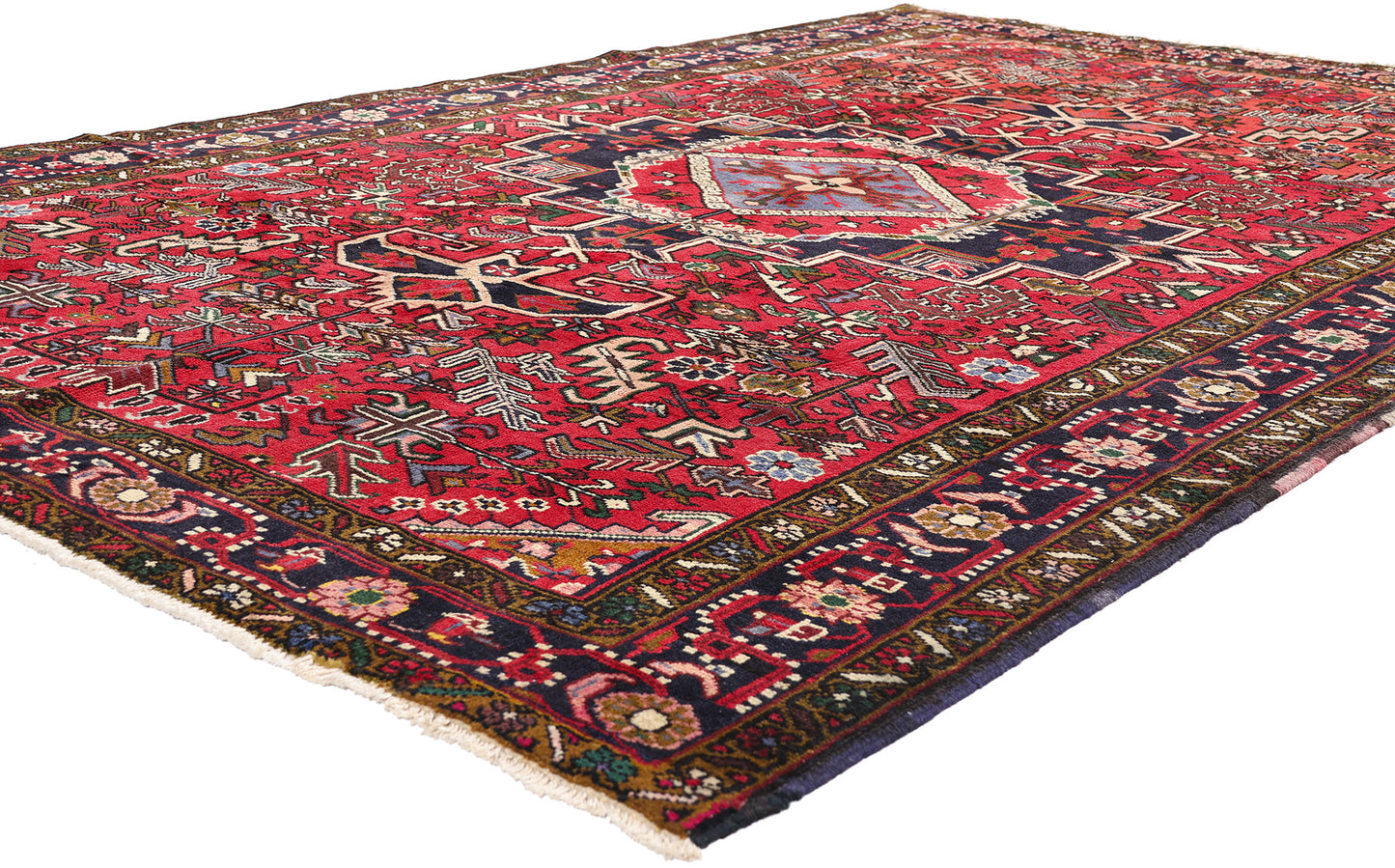 6 x 9 - Red Vintage Heriz Rug - 61458
