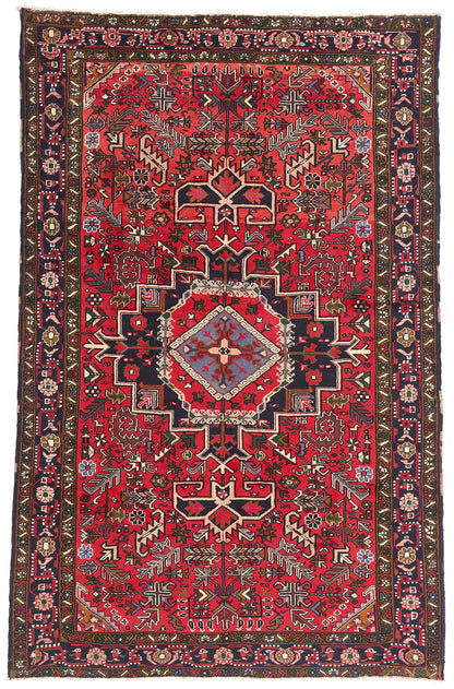 6 x 9 - Red Vintage Heriz Rug - 61458