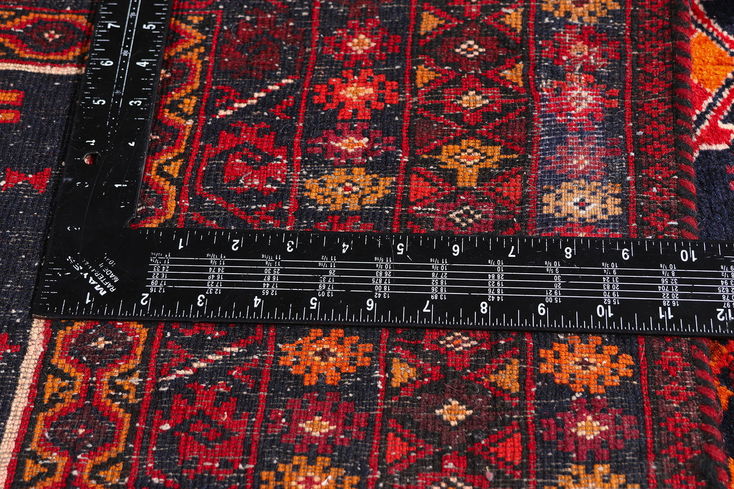 4 x 6 - Navy Blue Vintage Turkoman Rug - 61459