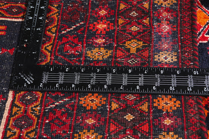 4 x 6 - Navy Blue Vintage Turkoman Rug - 61459