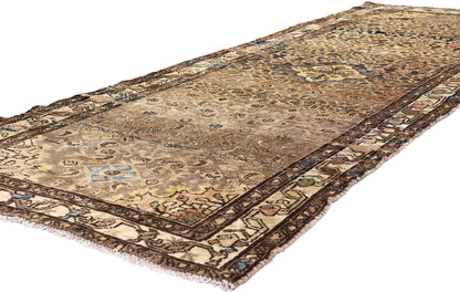 3 x 9 - Brown Antique Hamadan Rug - 61460
