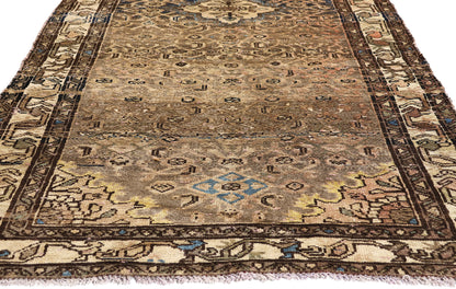 3 x 9 - Brown Antique Hamadan Rug - 61460