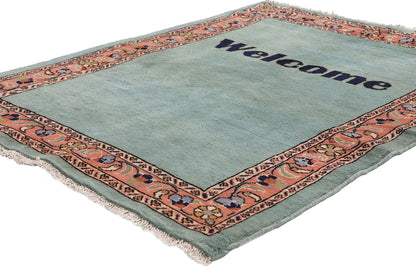 4 x 5 - Light Blue Vintage Mahal Rug - 61462