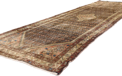 3 x 11 - Brown Vintage Hamadan Rug - 61463