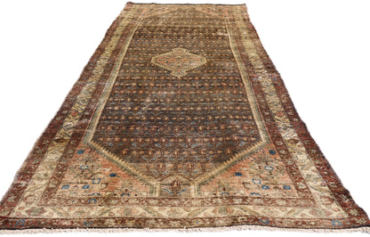 3 x 11 - Brown Vintage Hamadan Rug - 61463