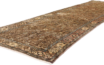 3 x 10 - Brown Antique Hamadan Rug - 61468