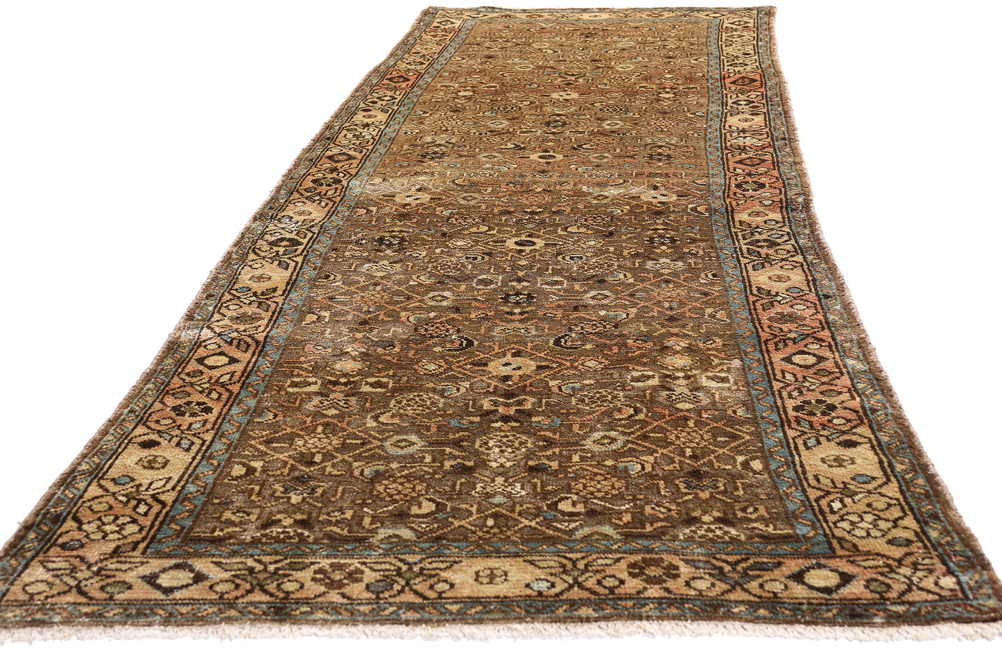 3 x 10 - Brown Antique Hamadan Rug - 61468