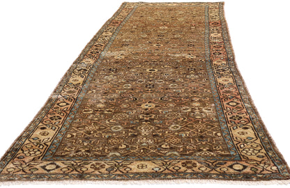 3 x 10 - Brown Antique Hamadan Rug - 61468