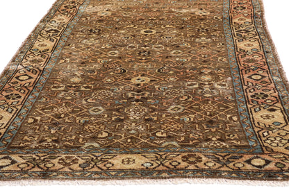 3 x 10 - Brown Antique Hamadan Rug - 61468