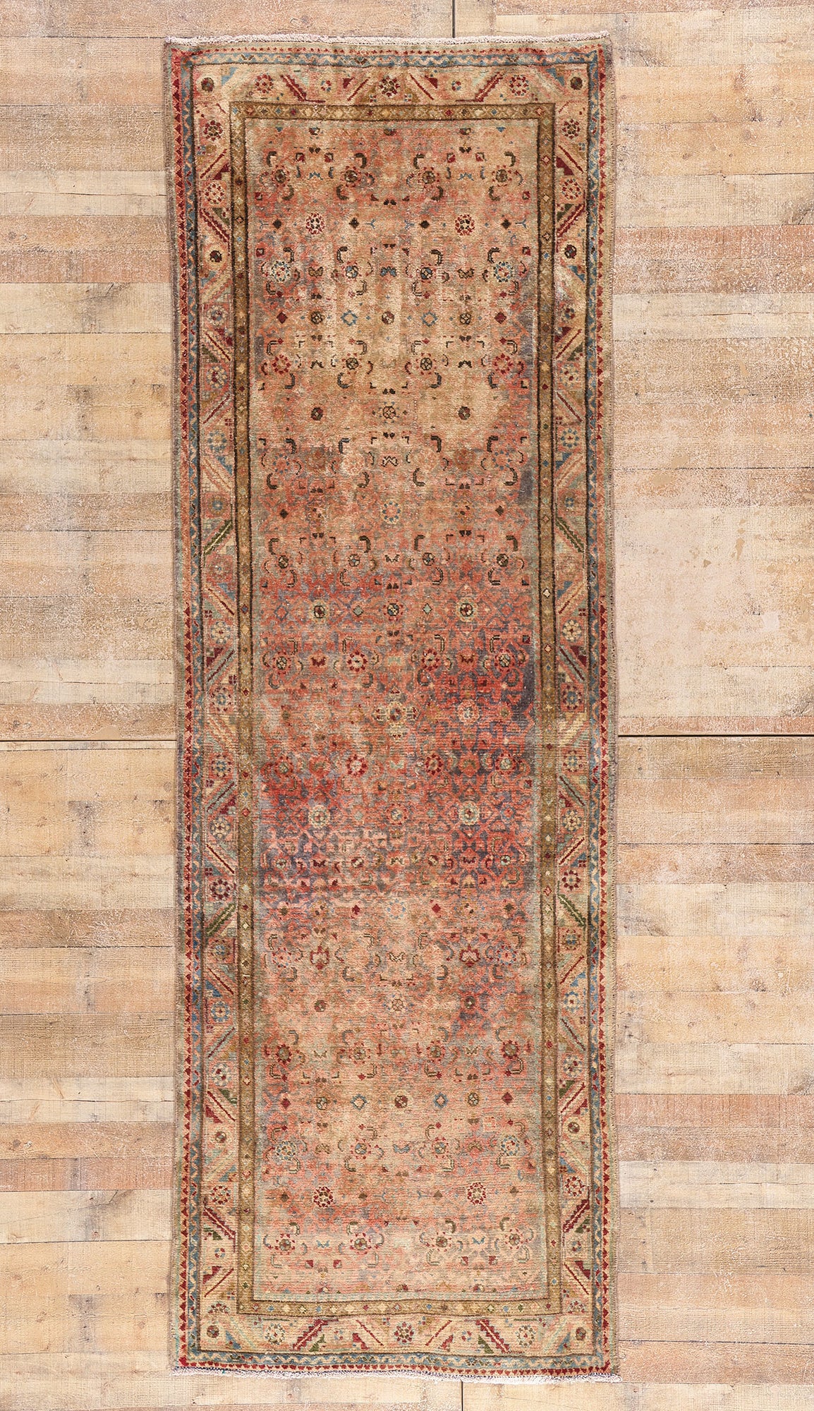 4 x 11 - Pink Antique Malayer Rug - 61469